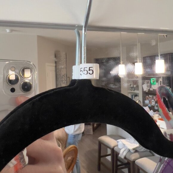 555 Hunter Bell Braden Dress Patchwork Midi Size 2 Color White Blue - Picture 7 of 8